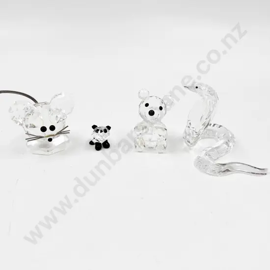 Four Swarovski Crystal Ornaments