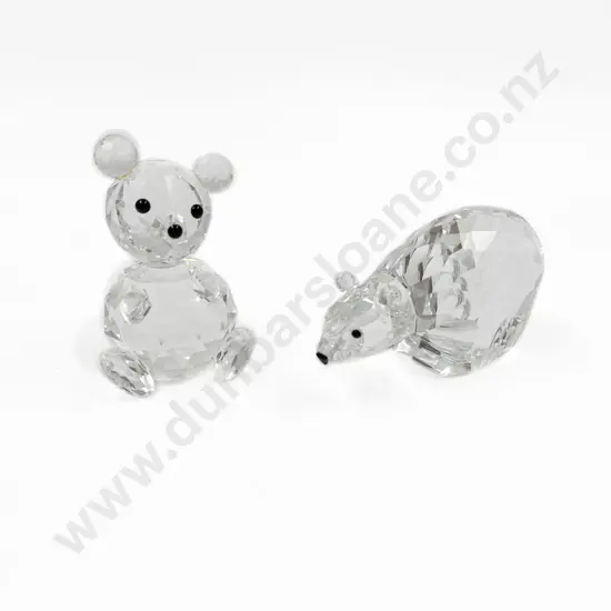 Swarovski Polar Bear and Large Teddy Bear Ornaments