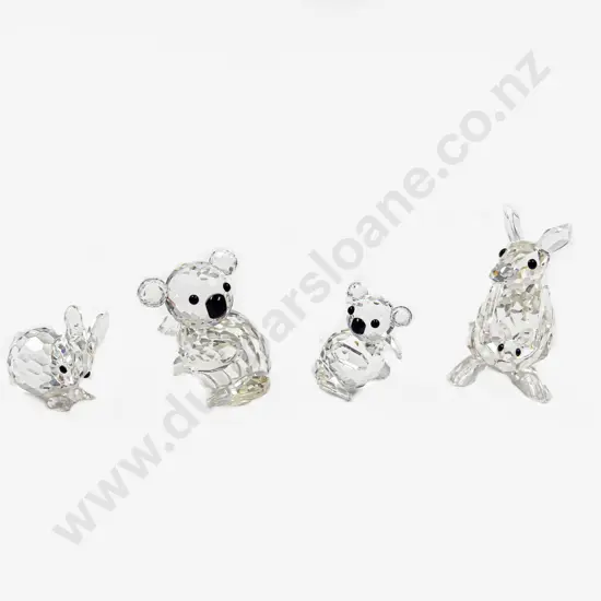 Four Swarovski Crystal Ornaments