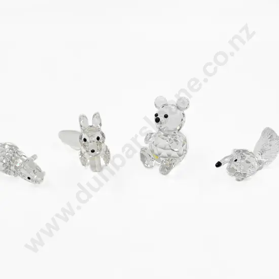 Four Swarovski Crystal Ornaments