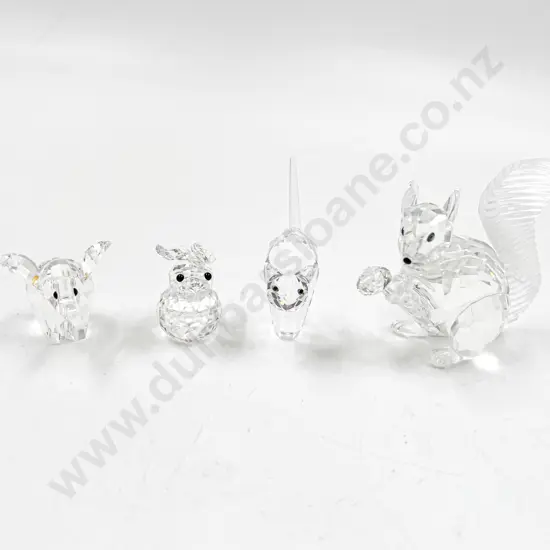 Four Swarovski Crystal Ornaments