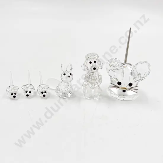 Four Swarovski Crystal Ornaments