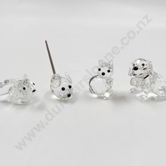 Four Swarovski Crystal Ornaments
