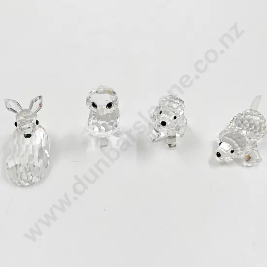 Four Swarovski Crystal Ornaments