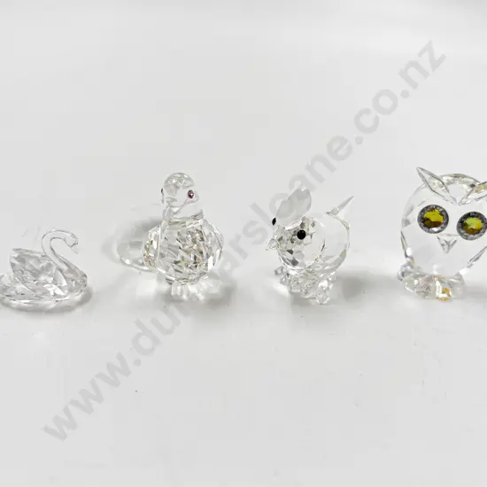Four Swarovski Crystal Ornaments