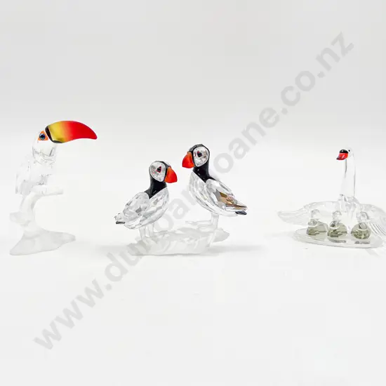 Three Swarovski Crystal Ornaments