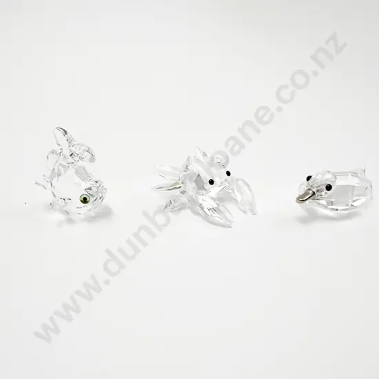 Three Swarovski Crystal Ornaments