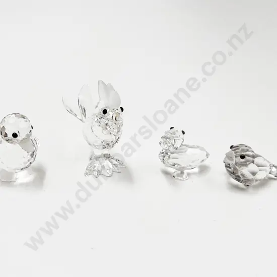 Four Swarovski Crystal Ornaments