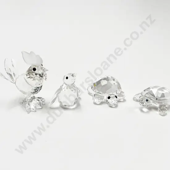 Four Swarovski Crystal Ornaments