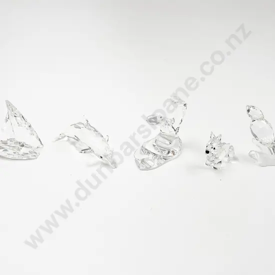 Four Swarovski Crystal Ornaments (af)