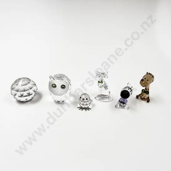 Seven Swarovski Crystal Ornaments Including Three SCS Loyalty Gift Ornaments