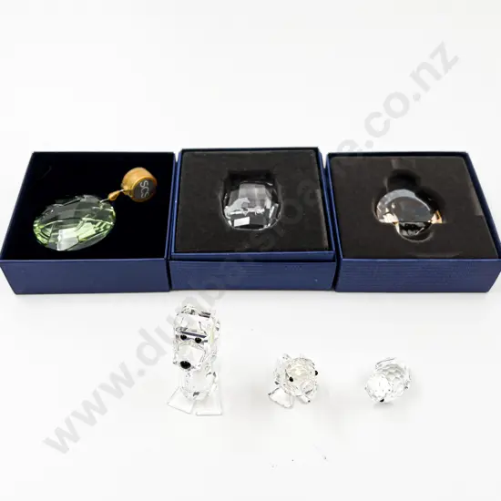 Six Swarovski Crystal Ornaments