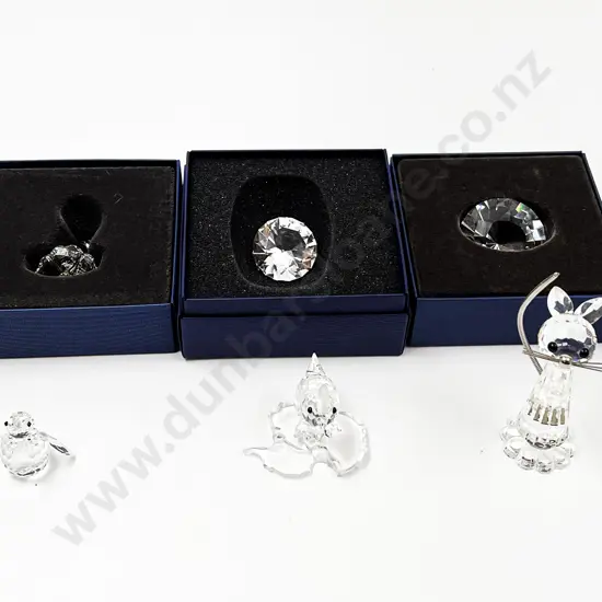 Six Swarovski Crystal Ornaments