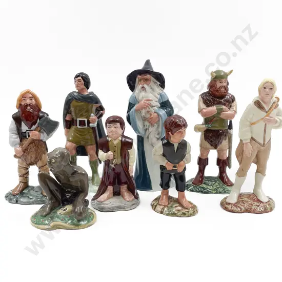 Eight Royal Doulton Middle Earth Figures