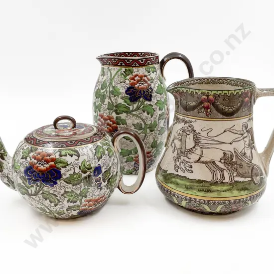 RD Printed Ware Teapot and Jug