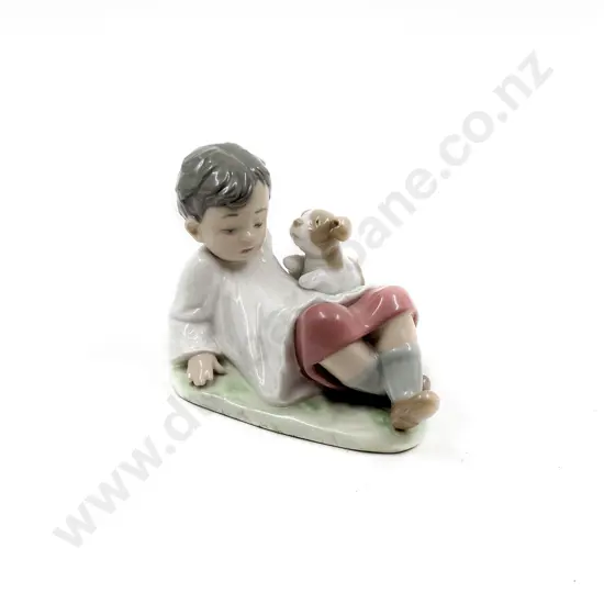 Lladro Figure Boy with Dog
