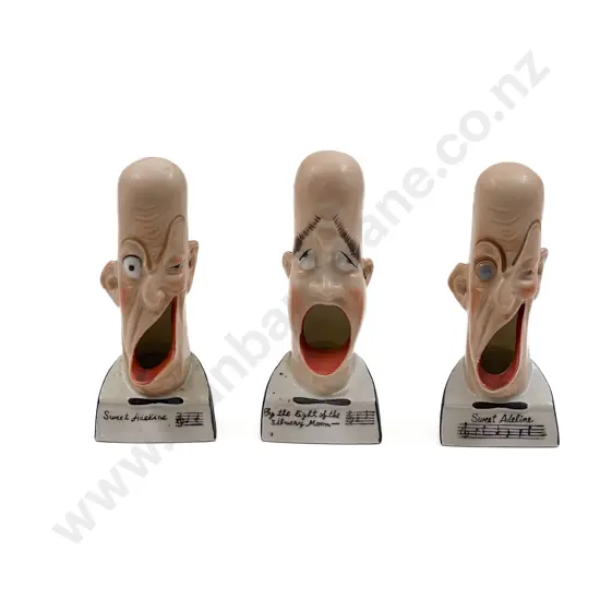 Three Early C20th German Novelty Caricature Cigarette Stands