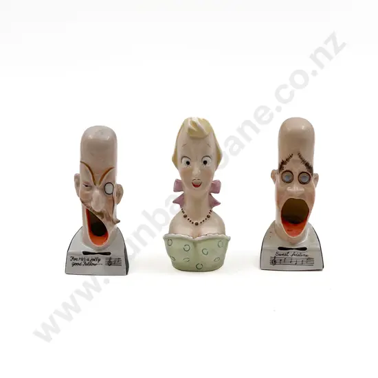 Three Early C20th German Novelty Caricature Cigarette Stands