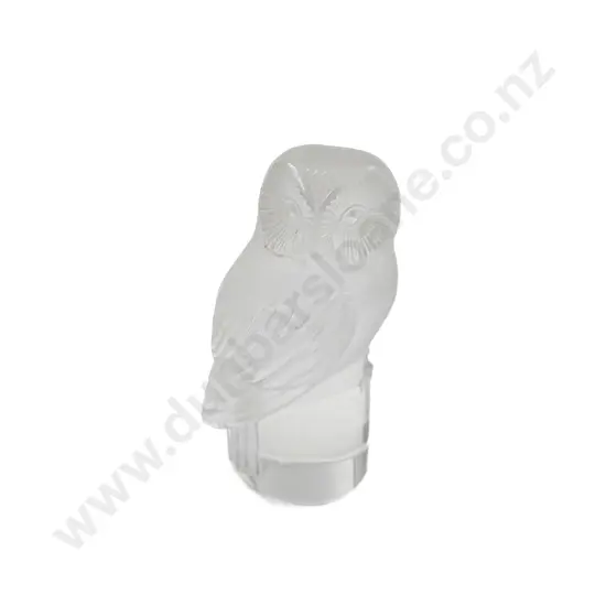 Lalique Frosted Owl Ornament