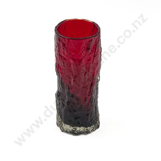 Whitefriars Ruby Red Bark Vase