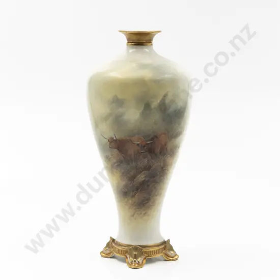 Royal Worcester Inverted Baluster Vase