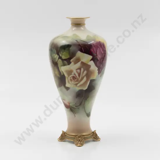 Royal Worcester Inverted Baluster Specimen Vase