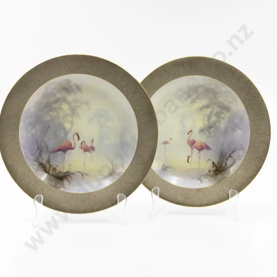 Pair Royal Worcester Cabinet Shallow Bowls
