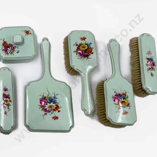 Unmarked Royal Worcester 6pce Dressing Table Set