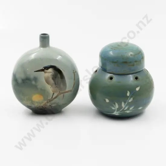 Royal Doulton Titanian Night Heron Vase By H Allen