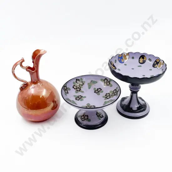 Two Royal Doulton Art Deco BonBon Comports and Ewer