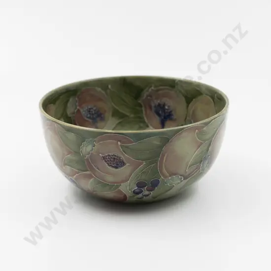 Moorcroft Green Glazed Pomegranate Pattern Bowl