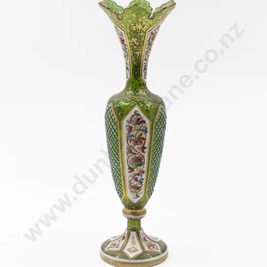 Late C19th Bohemian Glass Vase