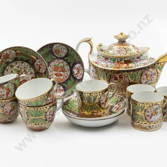 Probable Derby Early C19th English Imari Pattern Tea & Coffee China
