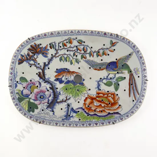 C19th Unmarked Staffordshire Straining Dish