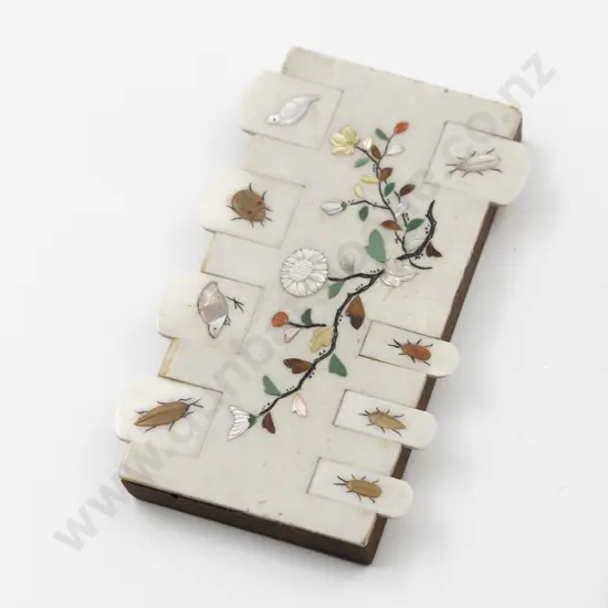 Attractive Japanese Ivory & Shibayama Cribbage Marker