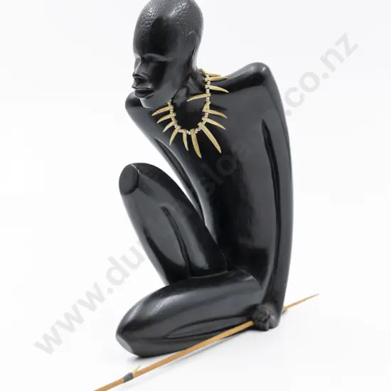 Rare C1950s Austrian Hagenauer African Native Hunter With Spear