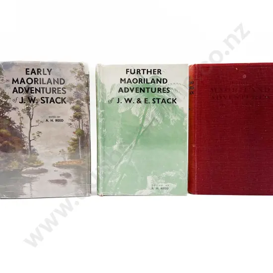 Set Of 3 Volumes On Maoriland Adventures of J W Stack