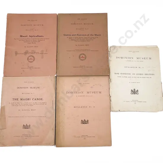 5 Early Dominion Museum Bulletins