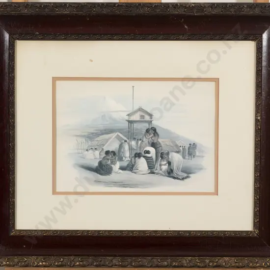 After George French Angas - The Ceremony of Ongi or Pressing Noses