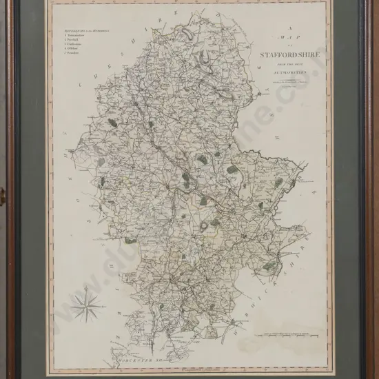 1805 John Cary Map Of Staffordshire