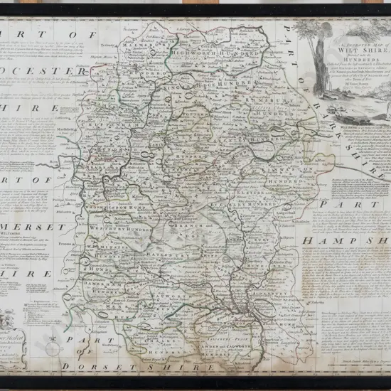Emmanuel Bowen - 1780 Improved Map Of Wilt Shire