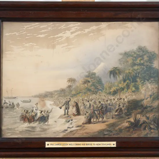 George Baxter (1804-1867) The Revd J Waterhouse superintending the landing of the missionaries at Taranaki