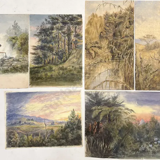 Francis Hamar Arden - 6 Unframed Watercolour Studies