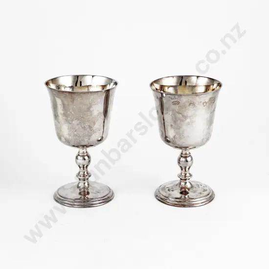 Pair QEII S/S Wine Goblets