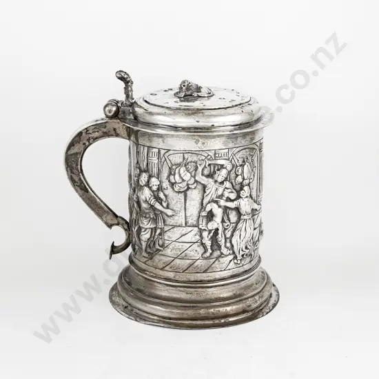 Large C19th European Silver Tankard