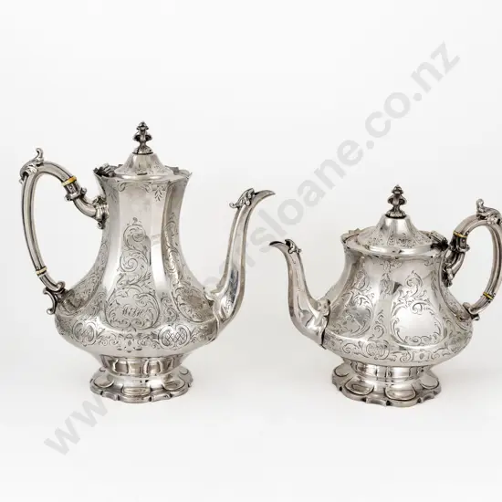 Late Vict S/P Tea & Coffee Pots