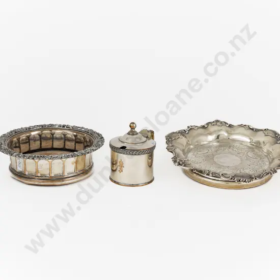 Two Vict Sheffield Plate Wine Coasters