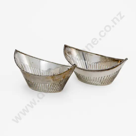 Pair of Dutch Silver Bon Bon Dishes
