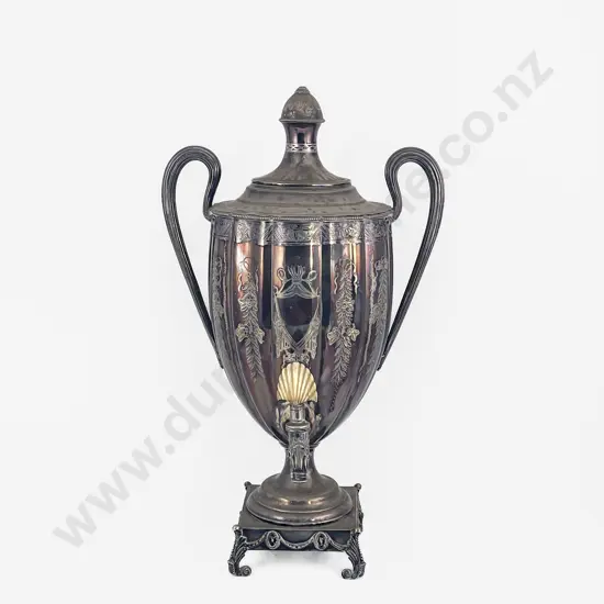 Attractive C19th Neo-Classical Style S/Plate Tea Urn