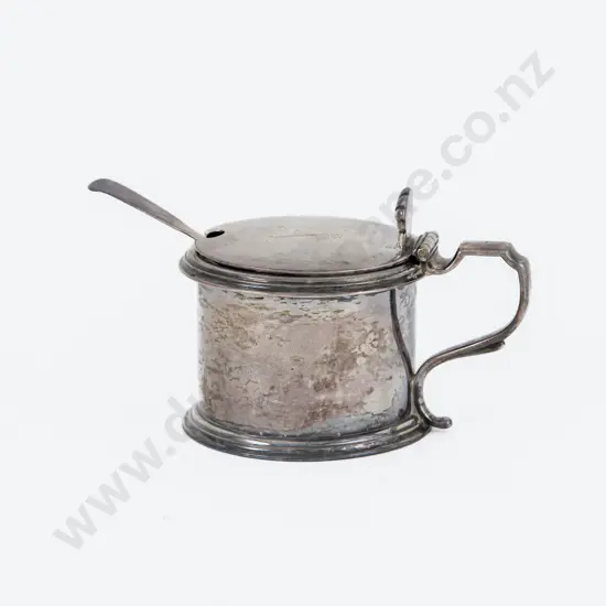 Early Vict S/S Mustard Pot & Spoon